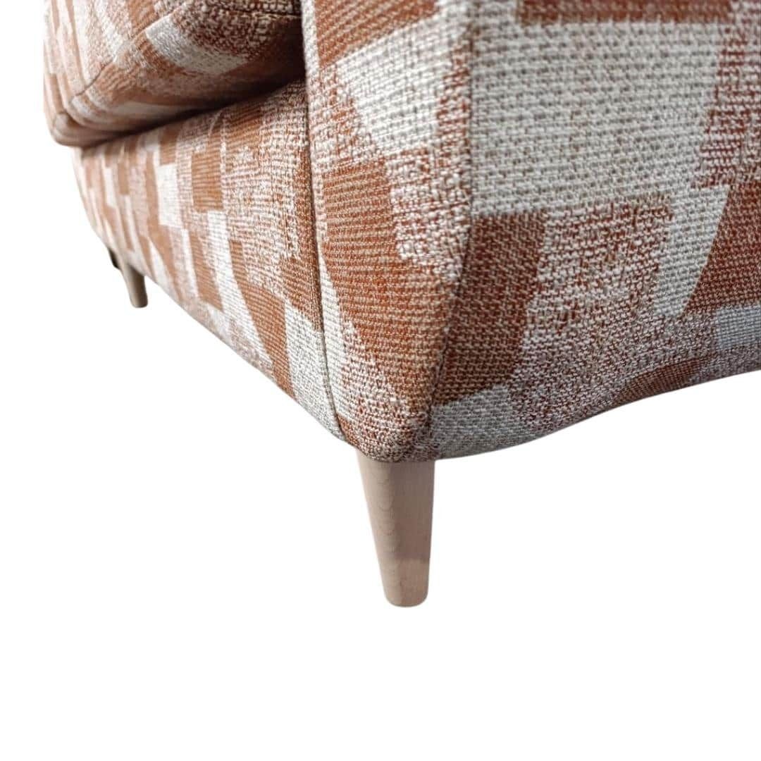 Exceptional One Off British Made Mid Century Sofa — Upholstered In Nobilis “Kiruna” Fabric photo buy