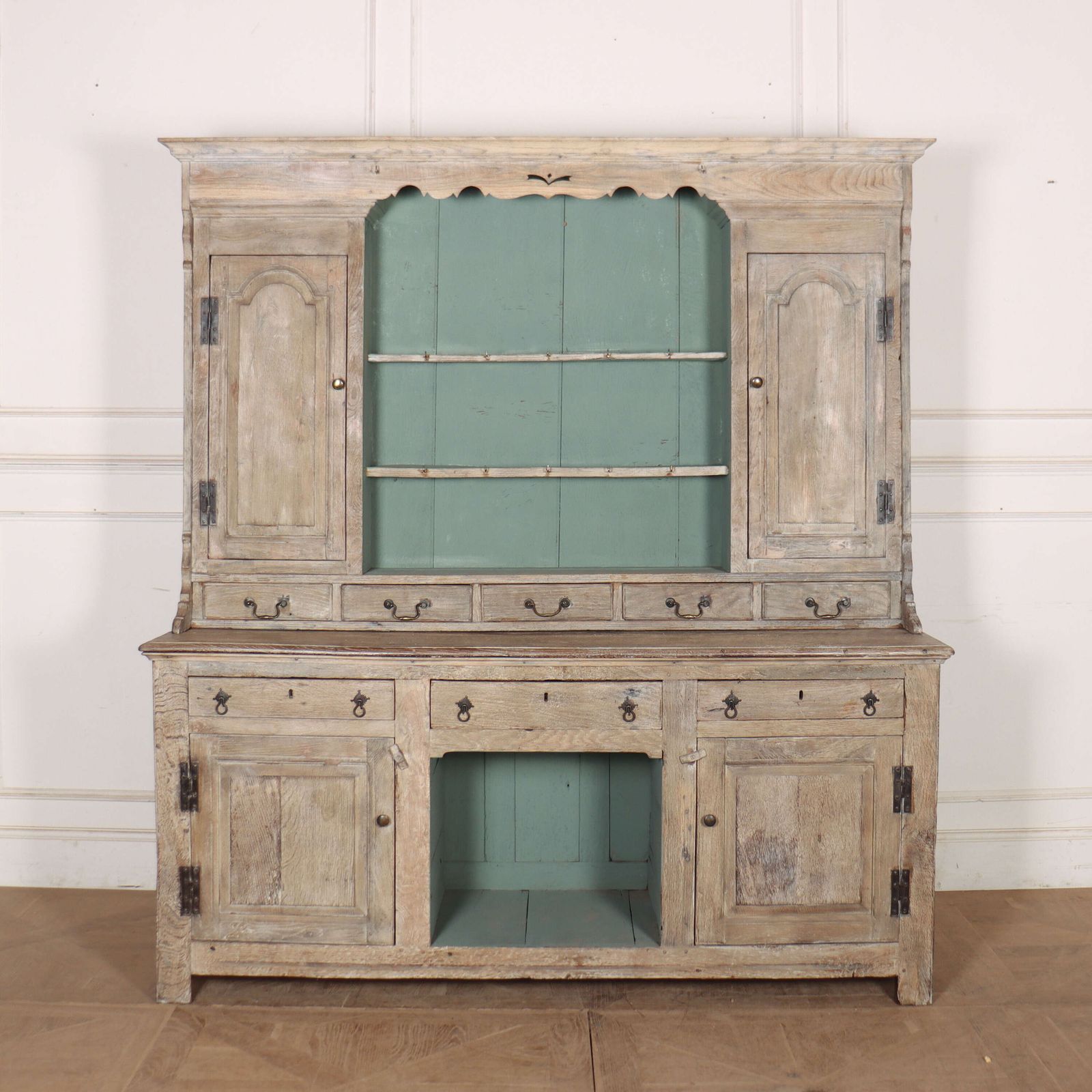 English Bleached Oak Dresser, 1700s
