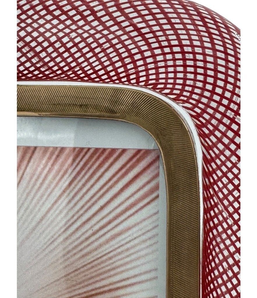 A Rare Venini Murano "Filigrana A Reticello" Glass Frame By Carlo Scarpa photo for sale
