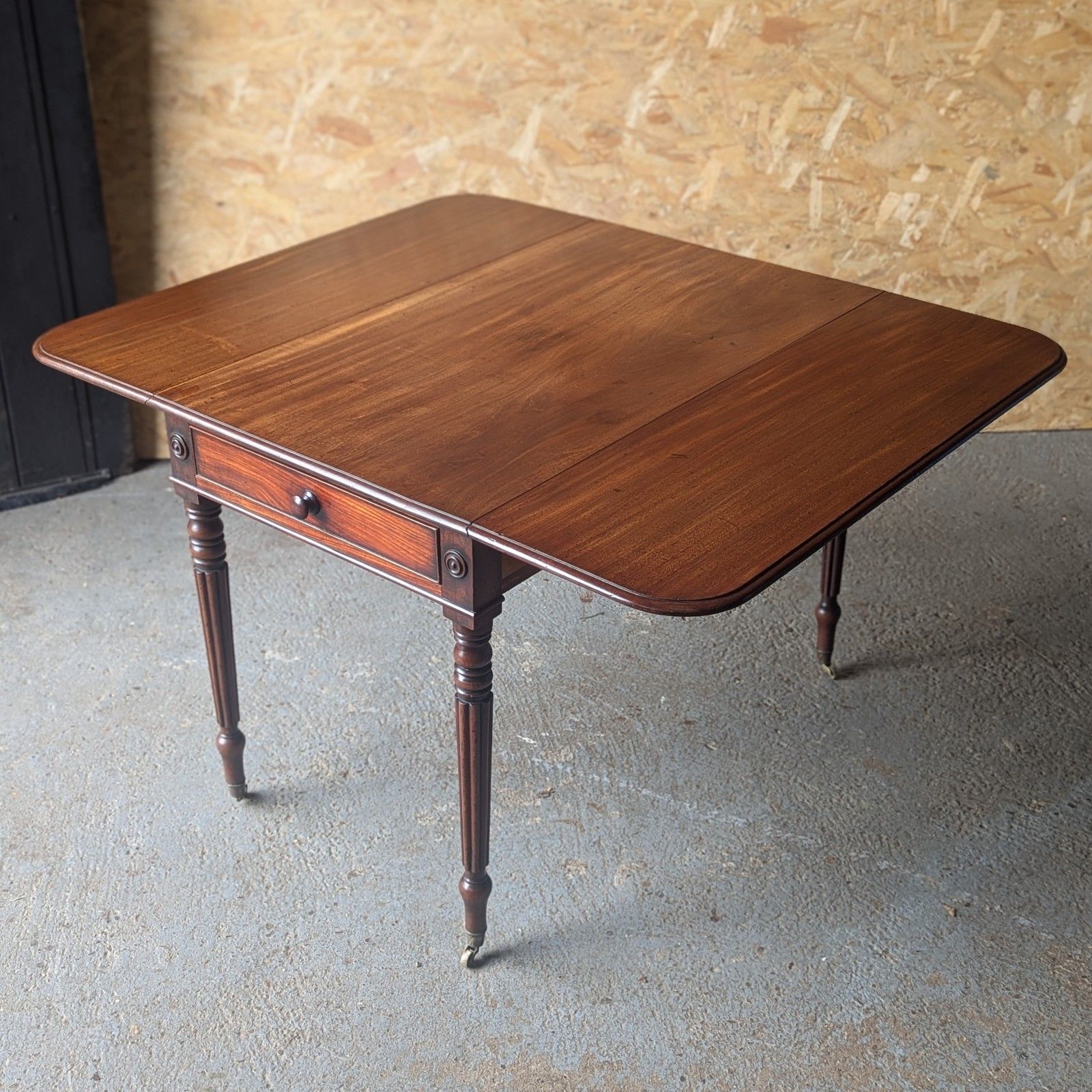 Antique Regency Mahogany Drop Leaf Pembroke Table (Delivery Available) photo furniture