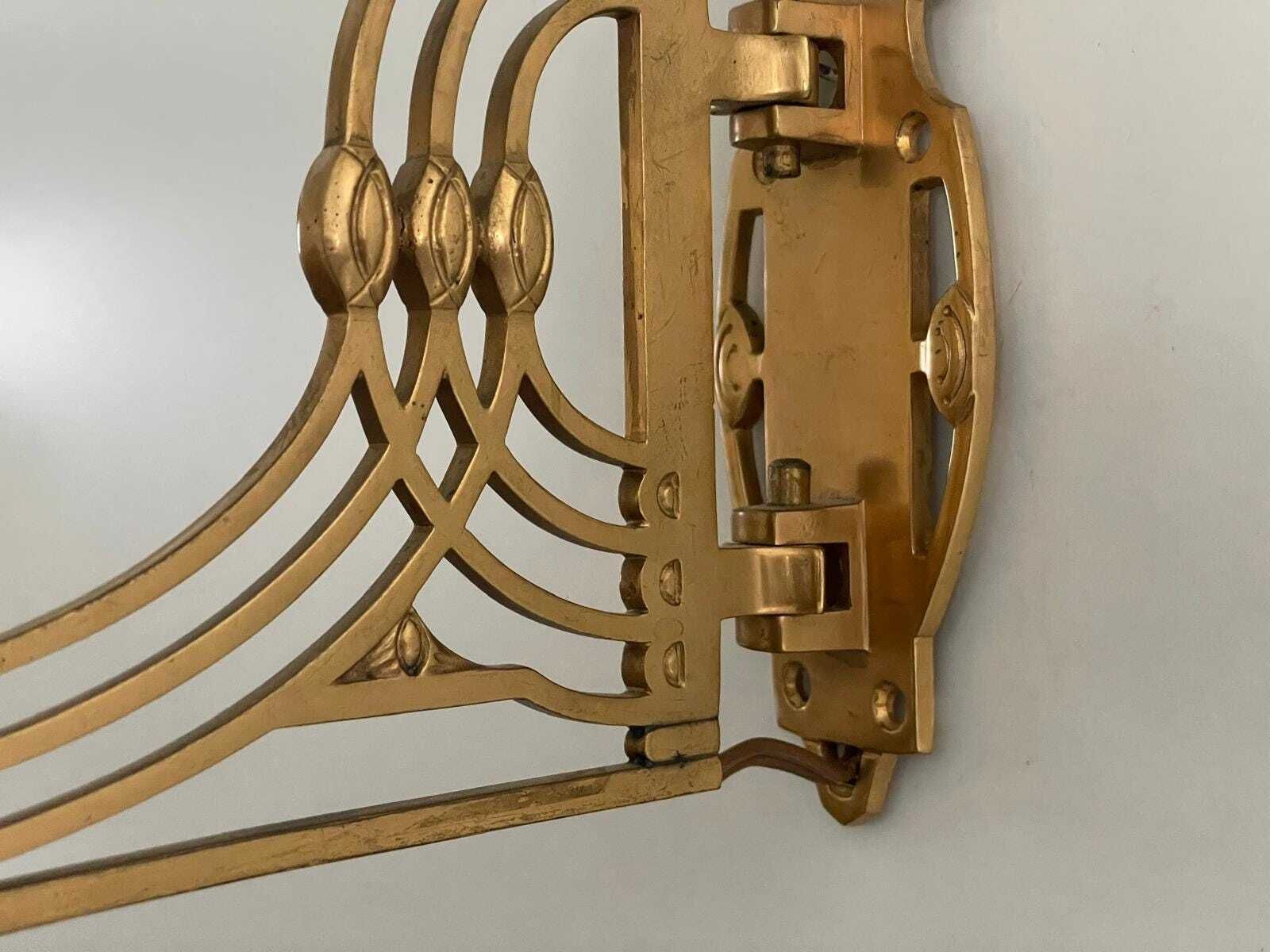 1474.0 Exclusive Brass Art Nouveau Pair Of Wall Lights, 1920s, Germany photo