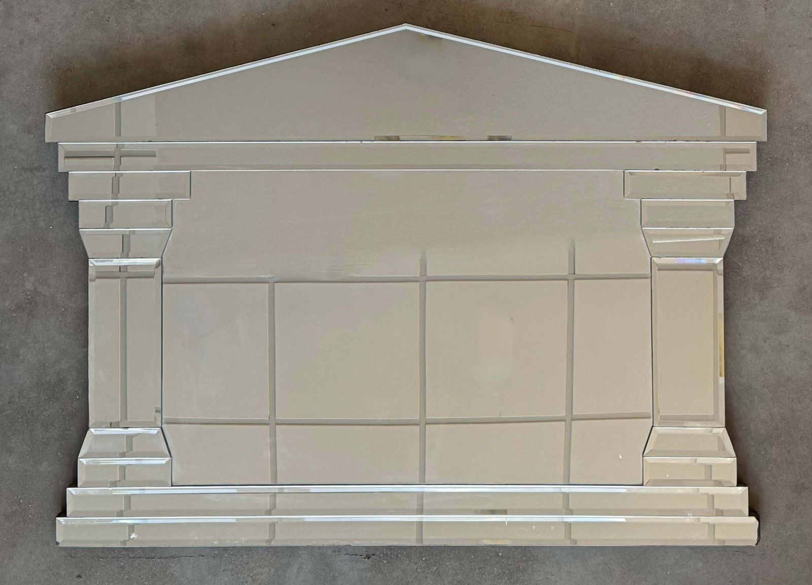 Miroir rectangulaire biseauté pleine longueur de style Hollywood Regency photo for sale