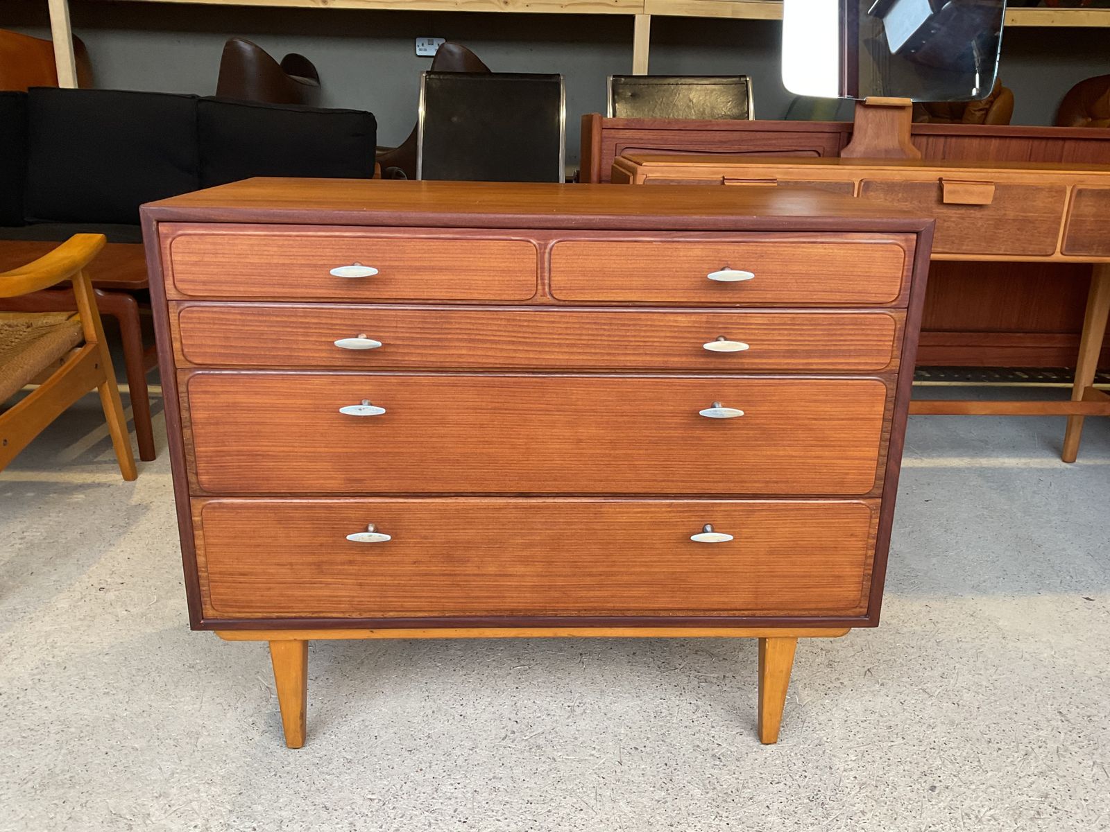 Mid Century Teak Chest Of Drawers photo vinterior
