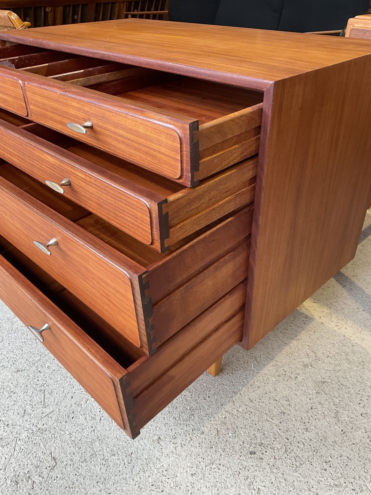 photo furniture Mid Century Teak Chest Of Drawers