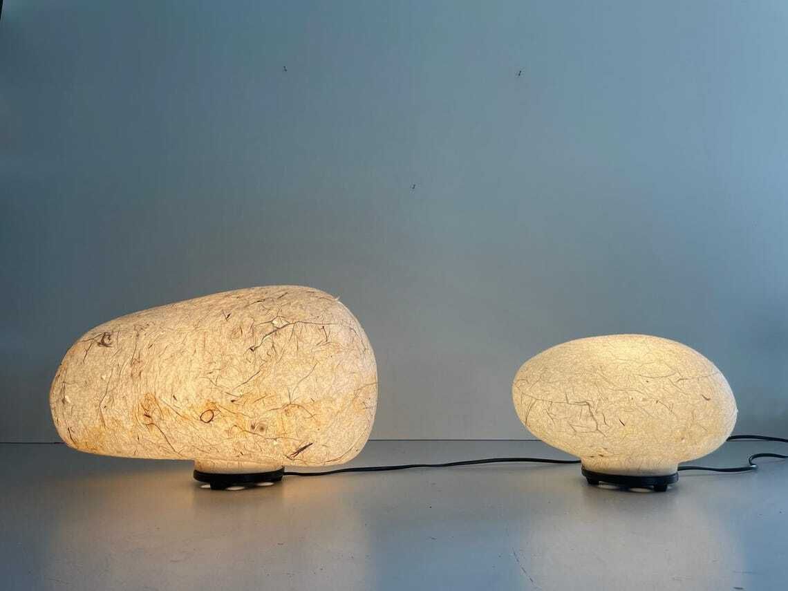 Small And Big Pair Of Fiberglass Night Lamps 1980s Germany photo vinterior