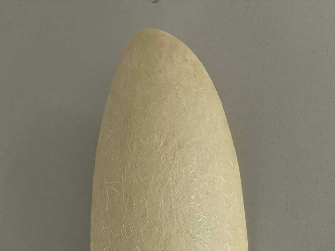 Elegant Leaf Design Fiberglass Pair Of Sconces 1960s Germany photo vintage