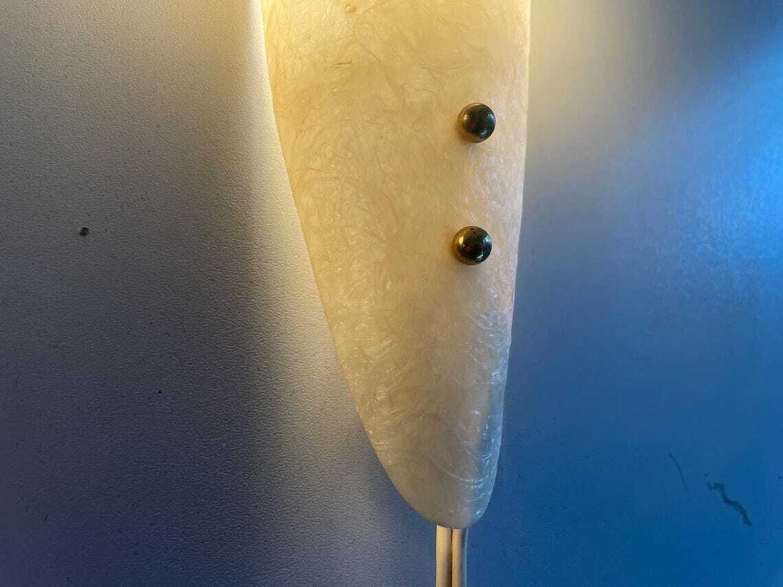 photo for sale Elegant Leaf Design Fiberglass Pair Of Sconces 1960s Germany