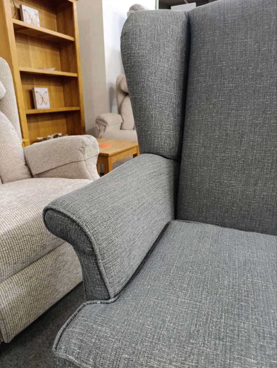 British Upholstered Wingback Two Seater Sofa  Brand New Upholstery (Higher Seat For Easier Access) photo buy