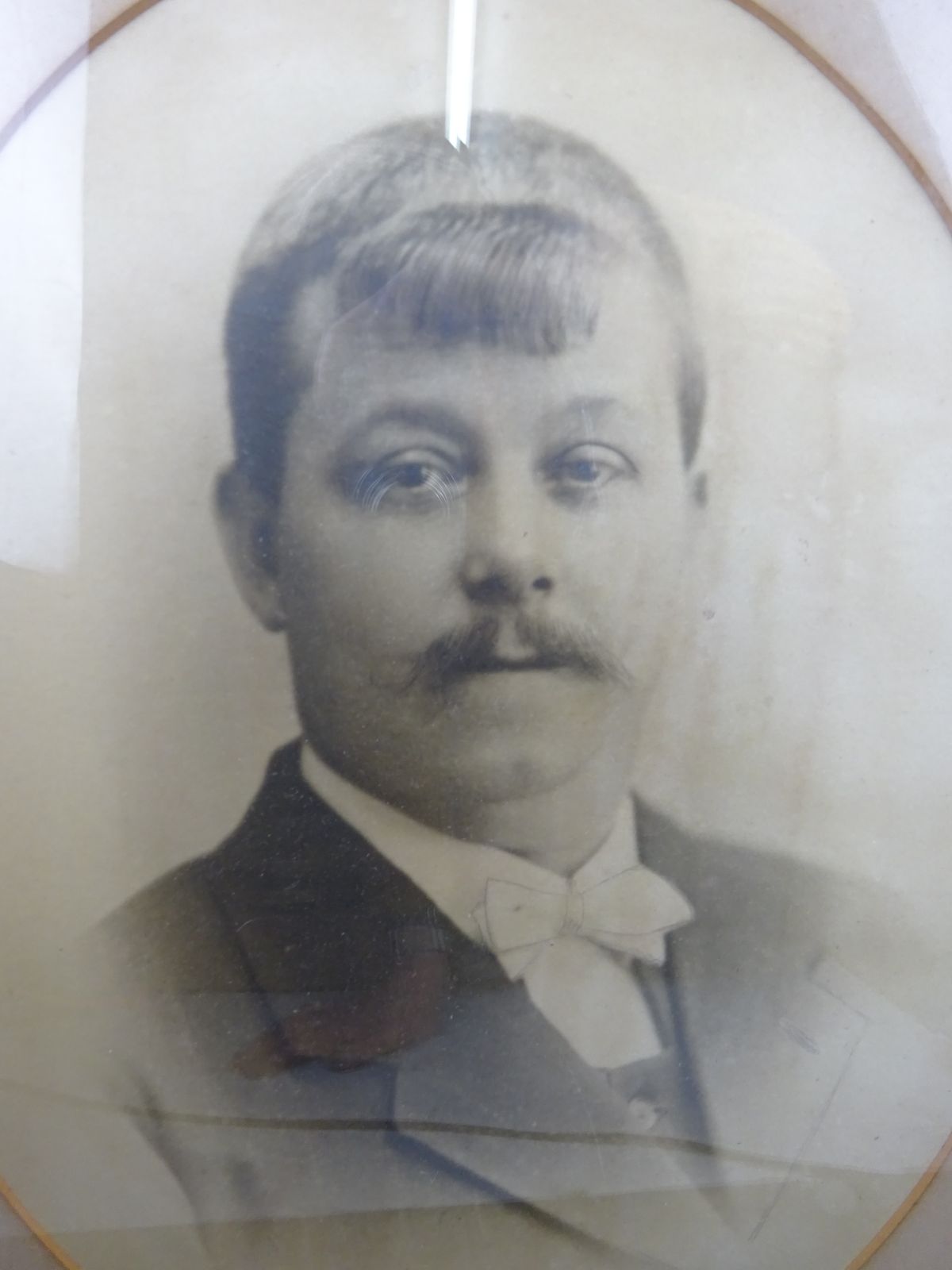 Framed Late Victorian Photo Portrait Of A Gentleman photo vintage
