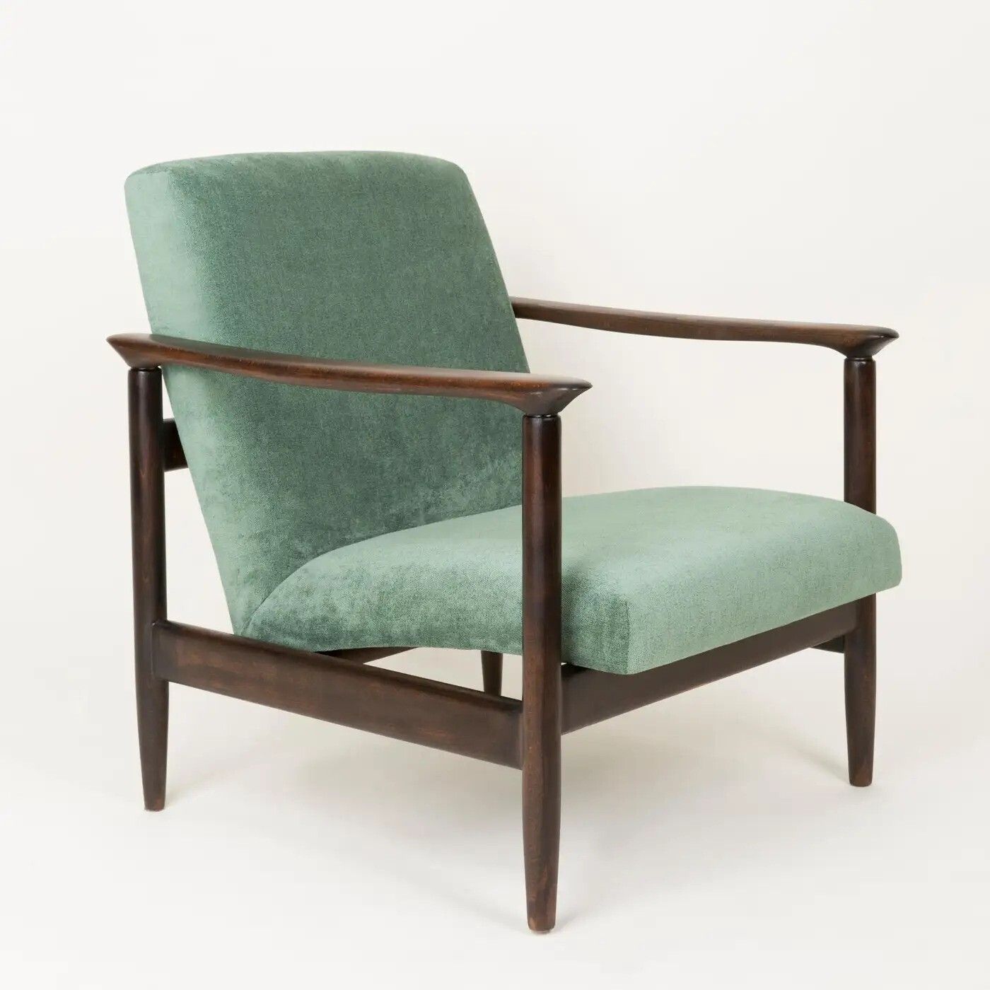 Green Apple Armchair And Stool, Edmund Homa, Gfm 142, 1960s, Poland photo furniture