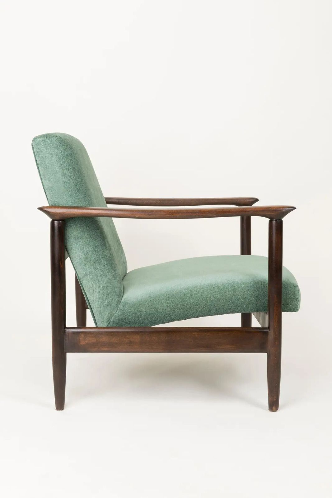Groene Fauteuil Met Hocker, Edmund Homa, Gfm 142, Ca. Jaren 1960, Polen photo Meubels