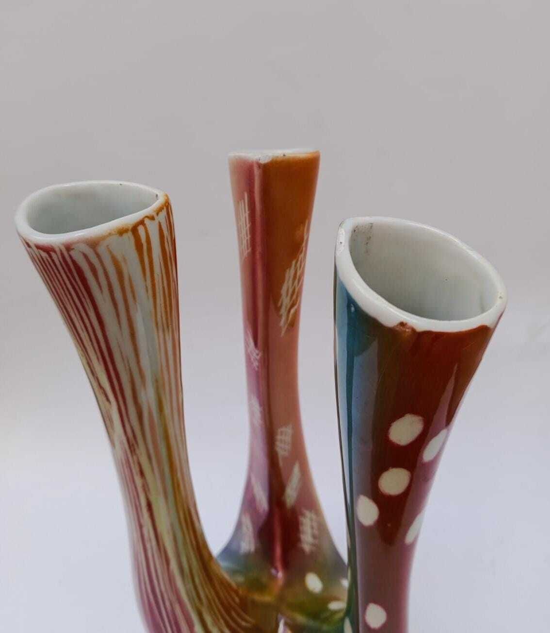 photo furniture Extraordinary Marisa Salerno Ernestine Vase With 3 Mouths, Space Age Design, 1970s, Size Xxl