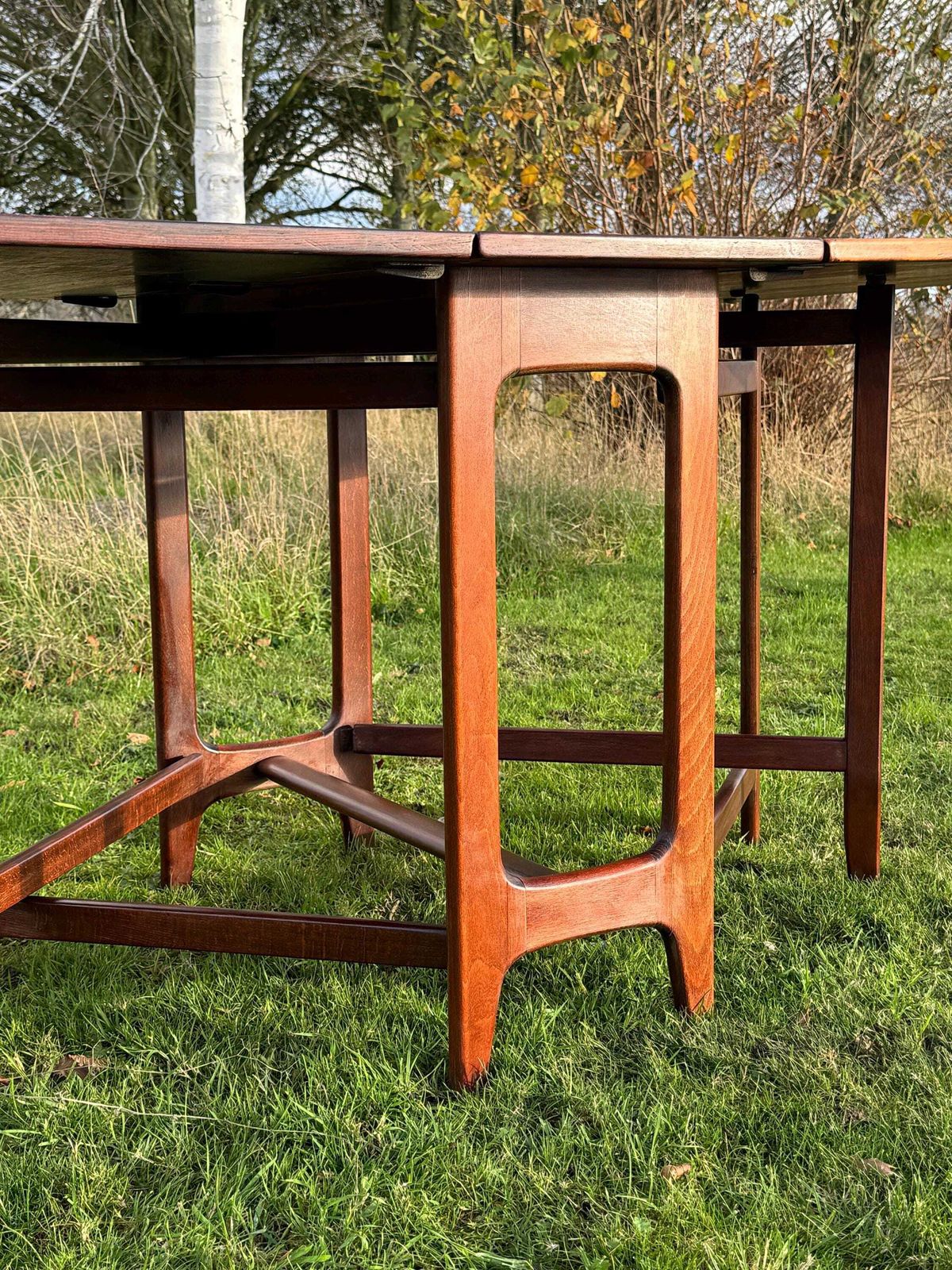 photo furniture Mid Century Rosewood Drop Leaf Dining Table By Bendt Winge For Kleppes Moblefabrick, Norway 1960.