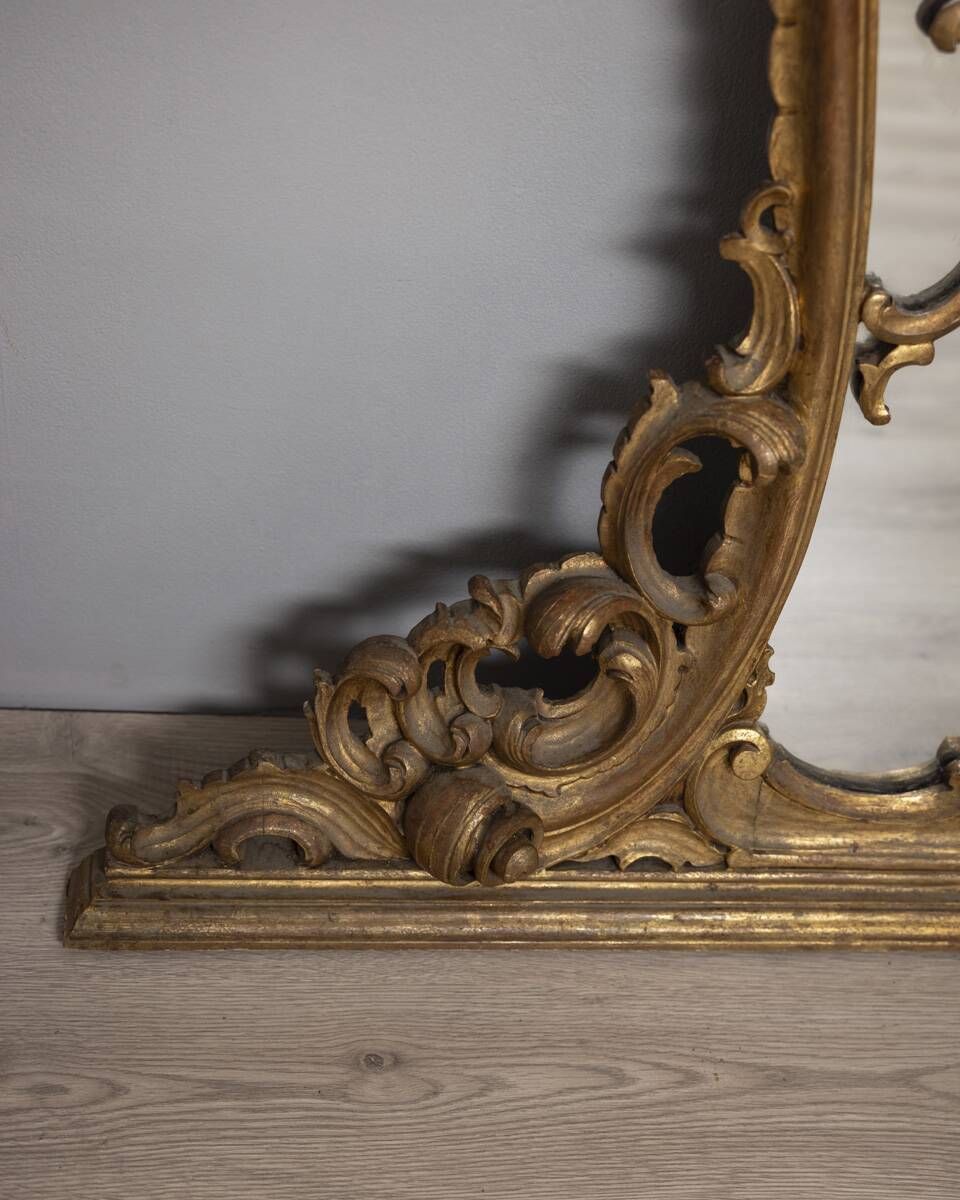 Large Early 20th Century Wall Mirror In Gilded Wood, Baroque Style photo 2013.0