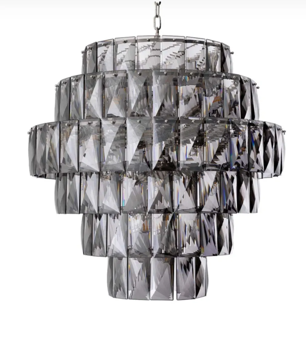 Amazone Chandelier Large By Eichholt In Smoked Glass photo Lighting