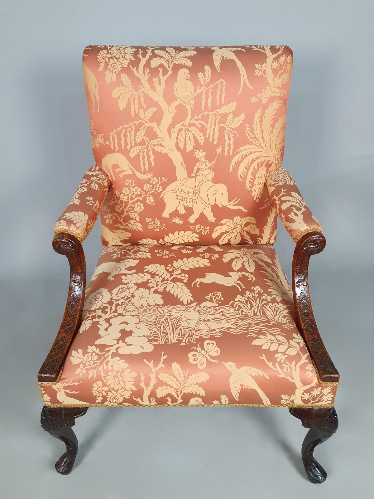 Exemplary Irish George III Mahogany Gainsborough Chair C. 1760