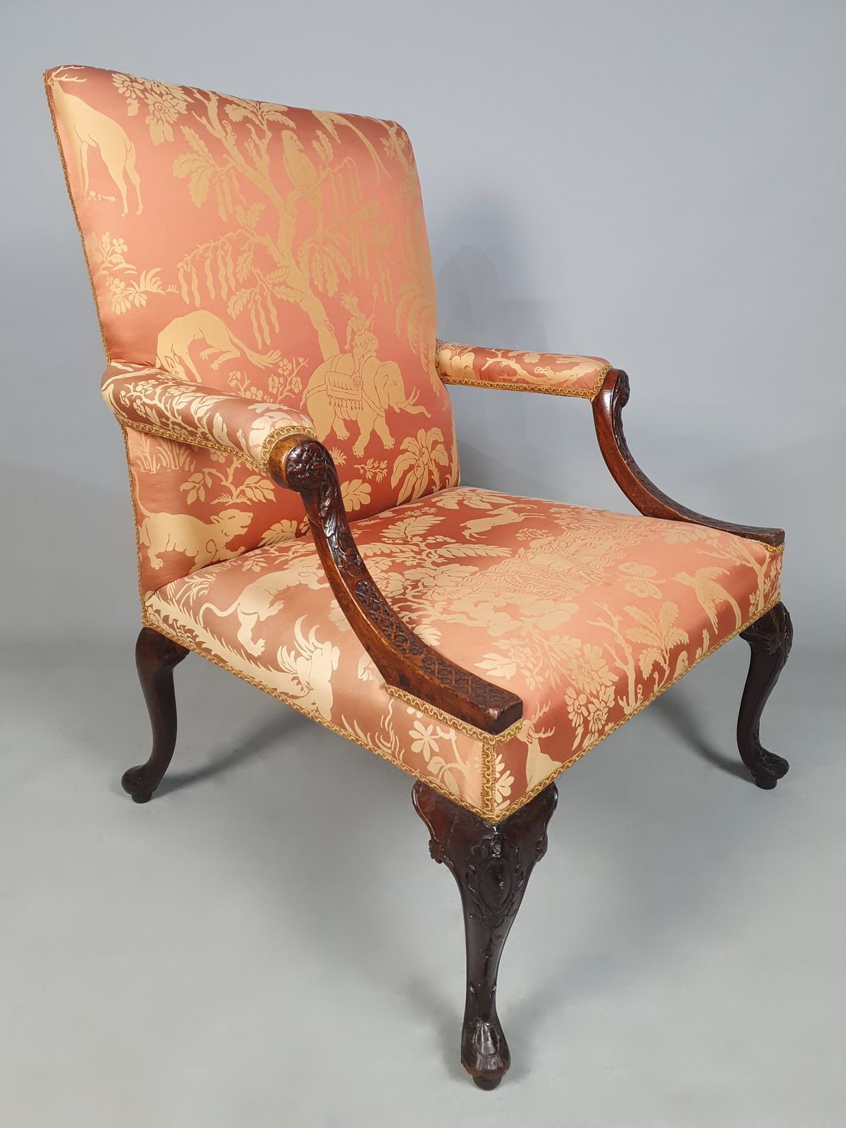 Exemplary Irish George III Mahogany Gainsborough Chair C. 1760 photo 3580.0
