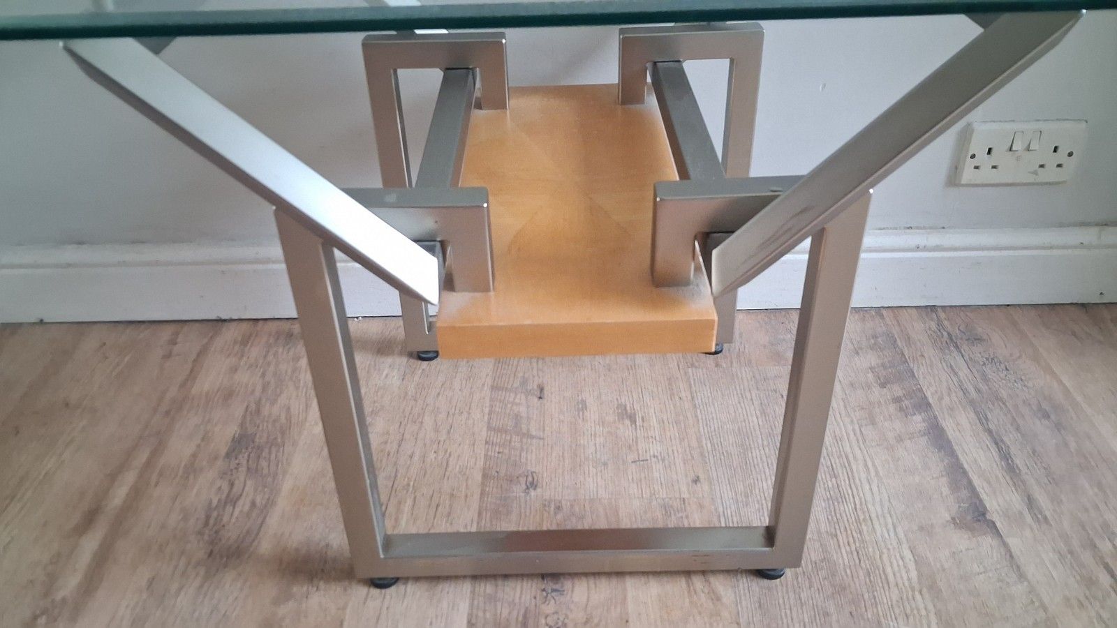 photo vinterior 1980's Contemporary Industrial  Mid Century Designer Drinks /Coffee Table
