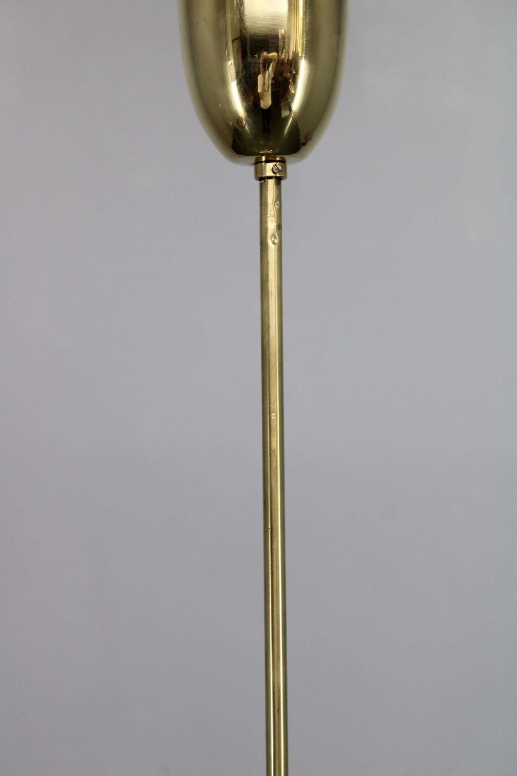Mid Century Czech Glass Pendant Light Brass Finish 1970s Modern Rewired photo 741.0