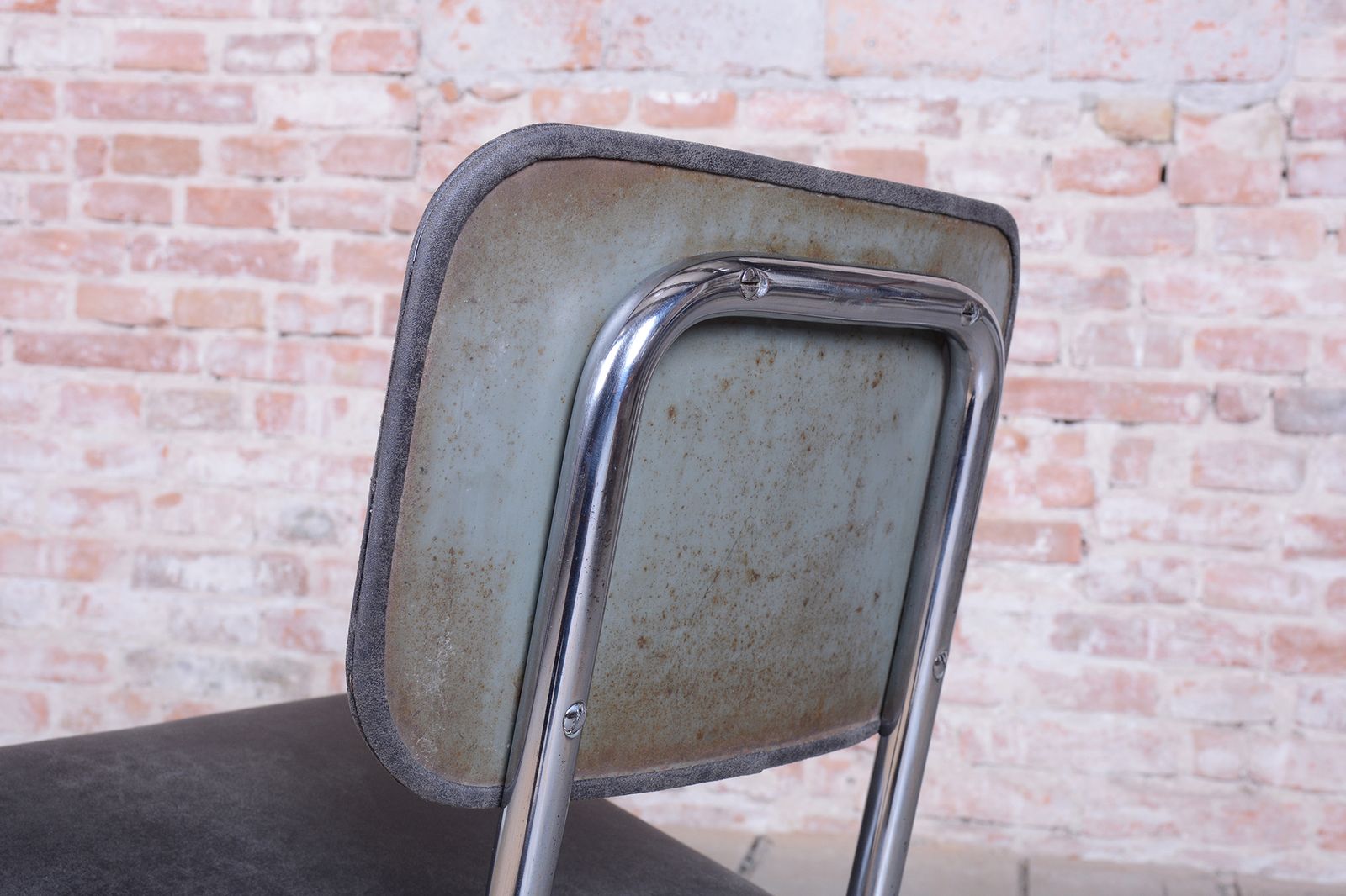 Restored Bauhaus Chair, Genuine Leather, Chrome, Steel, Germany, 1930s photo 1600.0