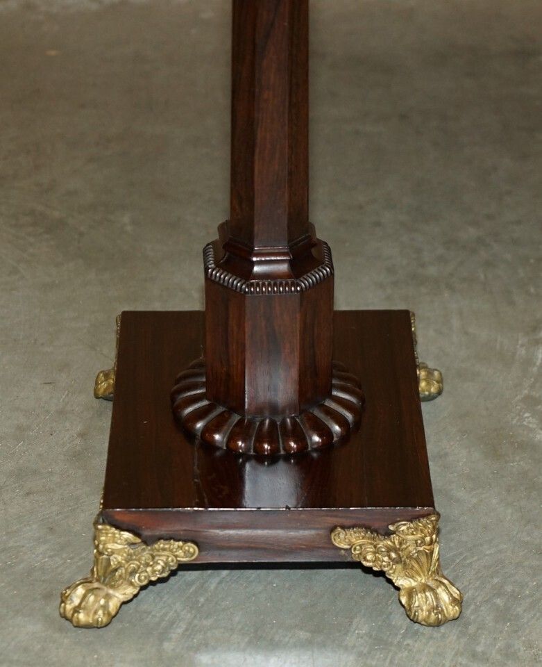 photo buy Stunning Antique William IV 1830 Rosewood With Ormolu Mounted Feet Side Table