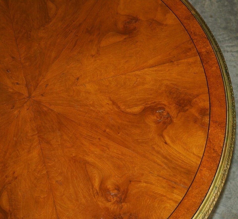 Important Continental Walnut Amboyna Giltwood Dining Or Extra Large Centre Table photo buy