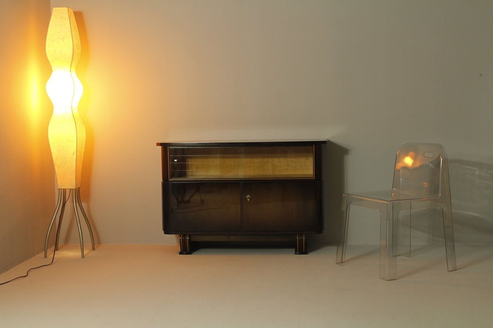 Furniture Sideboard With Display Cabinet From Schwaco Möbel Werk, Herford, Germany 1960s photo