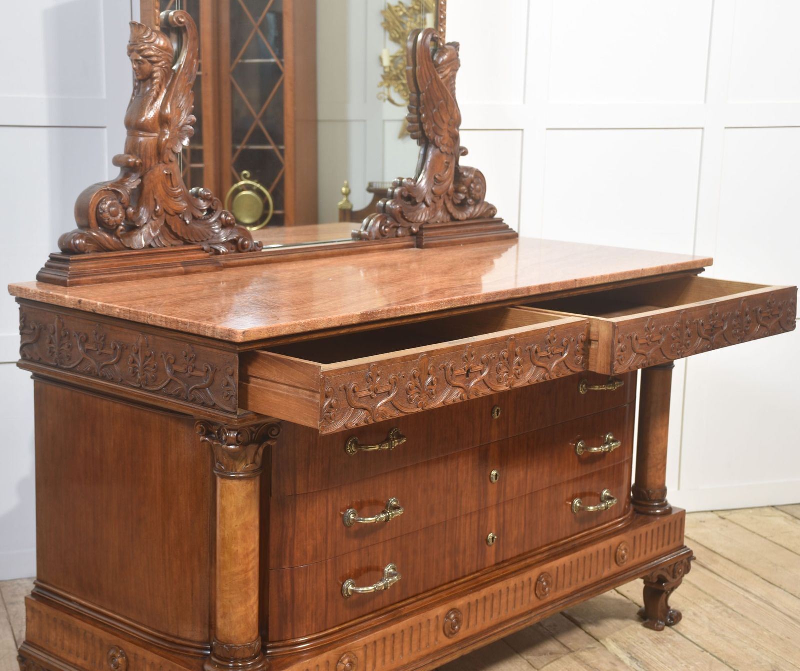Impressive 19th Century Mahogany Dressing Chest photo Furniture