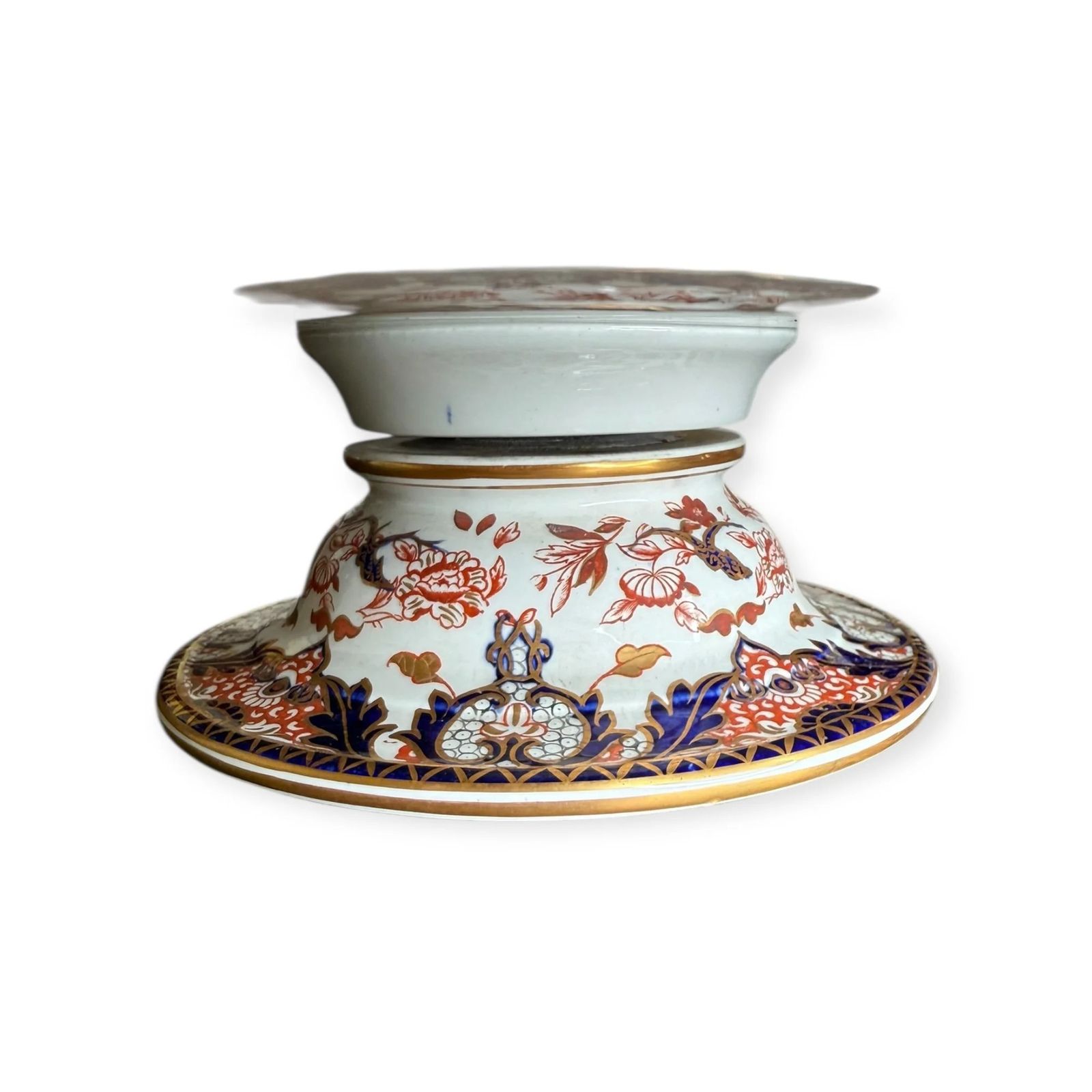 Antique Samuel Alcock & Co. Revolving Dessert Stand Imari / Japan Pattern, C.1840–1855 photo vintage