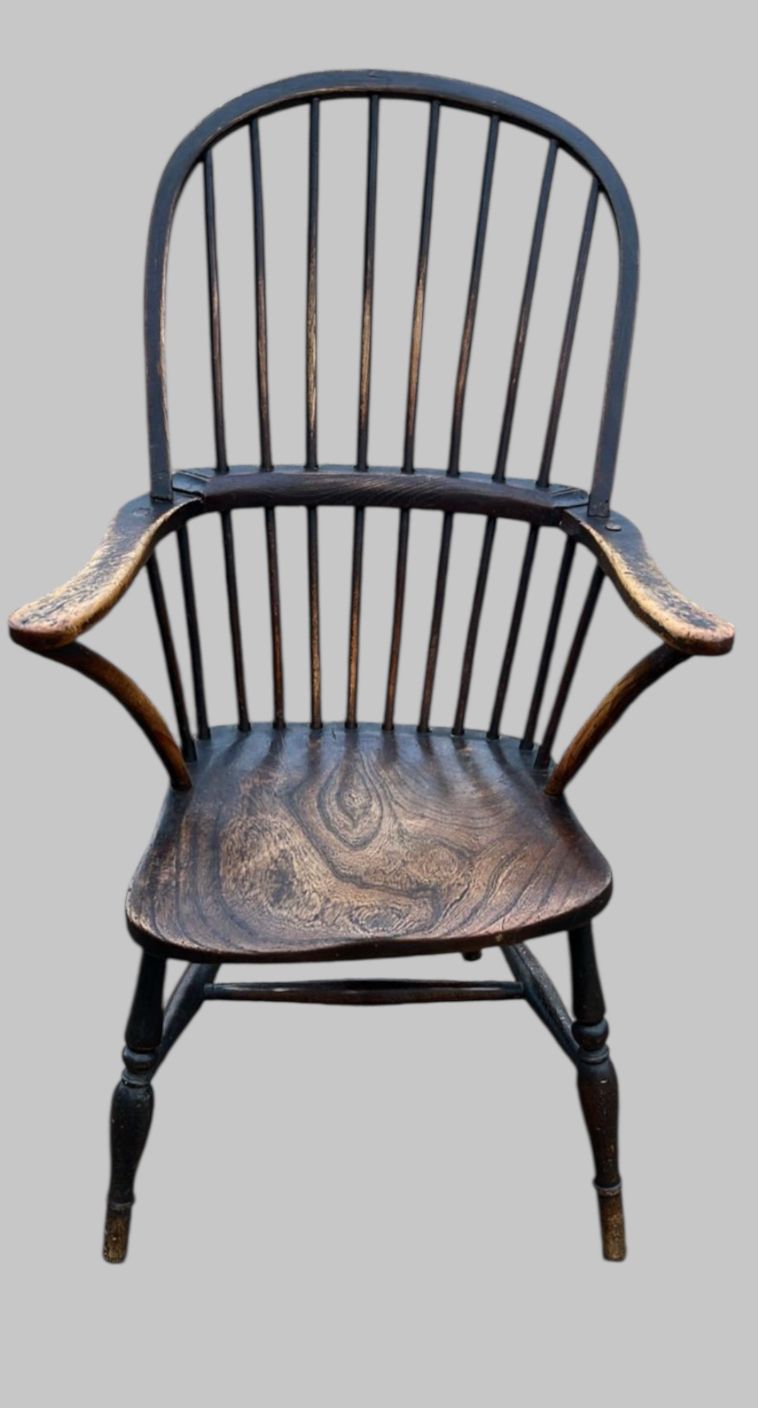 Late 19th Century Elm & Ash Windsor Armchair
