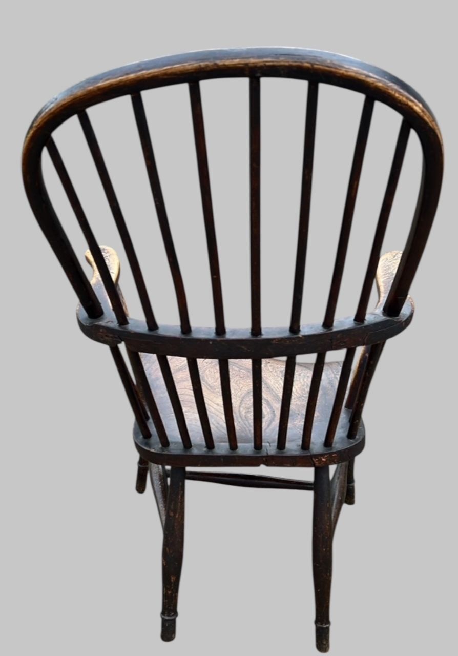 Late 19th Century Elm & Ash Windsor Armchair photo for sale