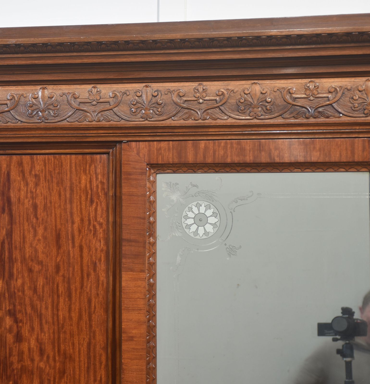 Magnificent Antique Four Door Mahogany Wardrobe photo furniture