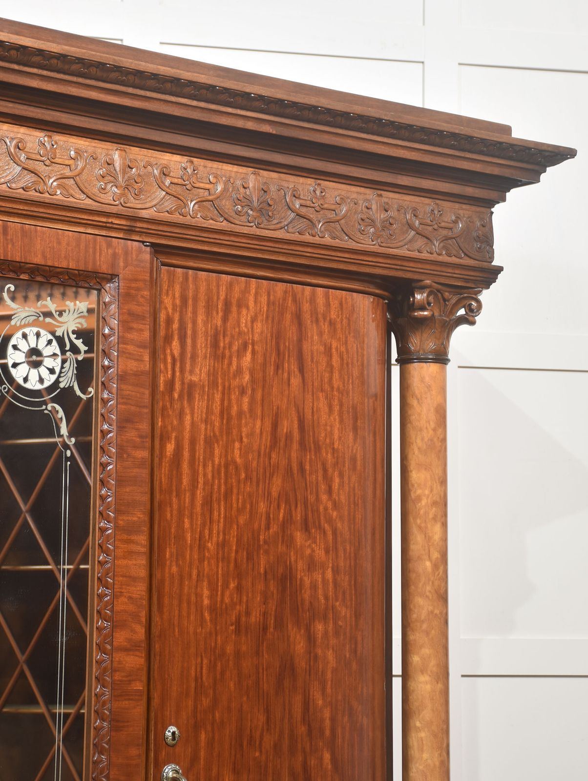 photo furniture Magnificent Antique Four Door Mahogany Wardrobe