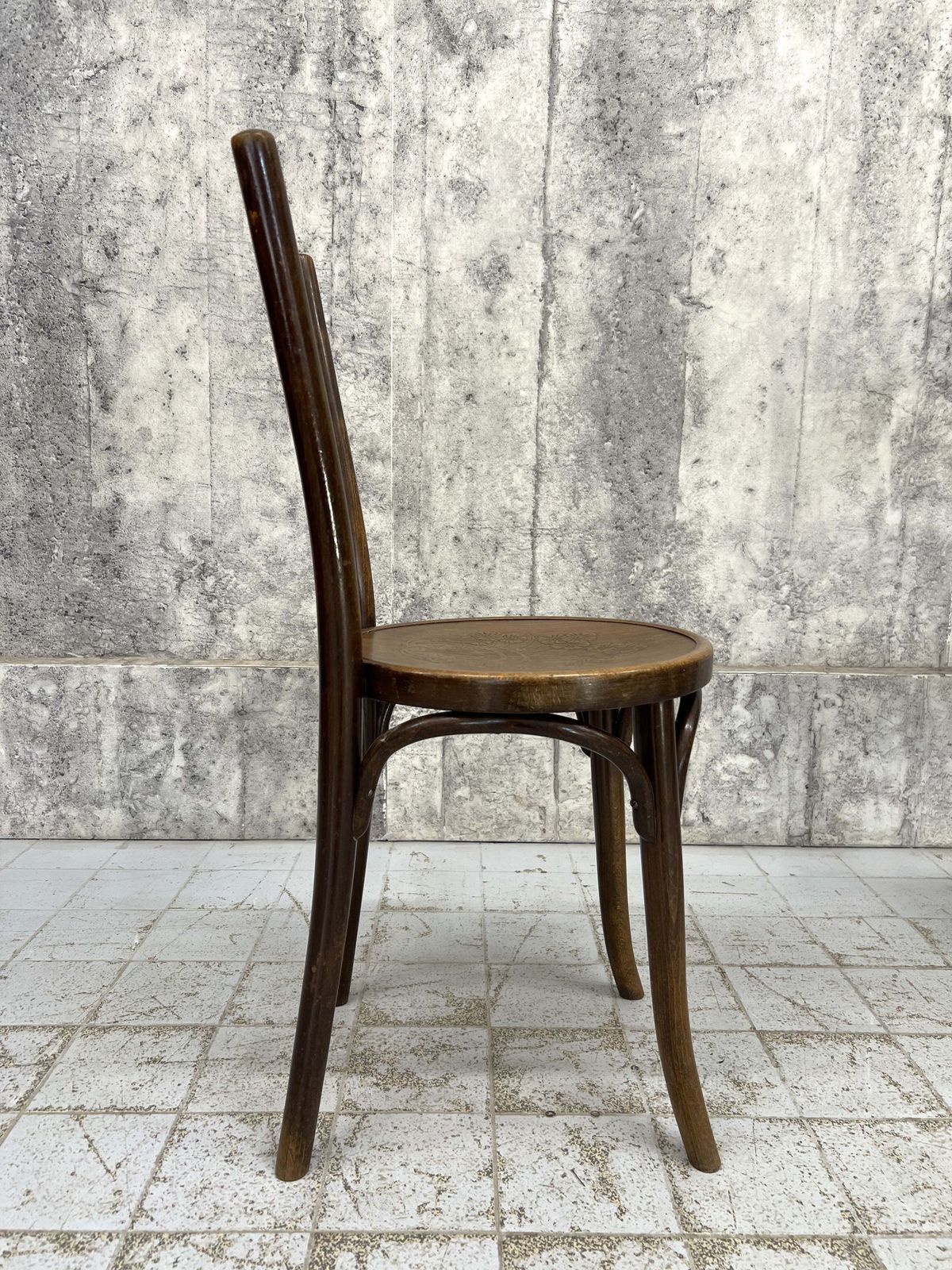A Pair Of Embossed Bentwood Bistro Chairs photo vintage