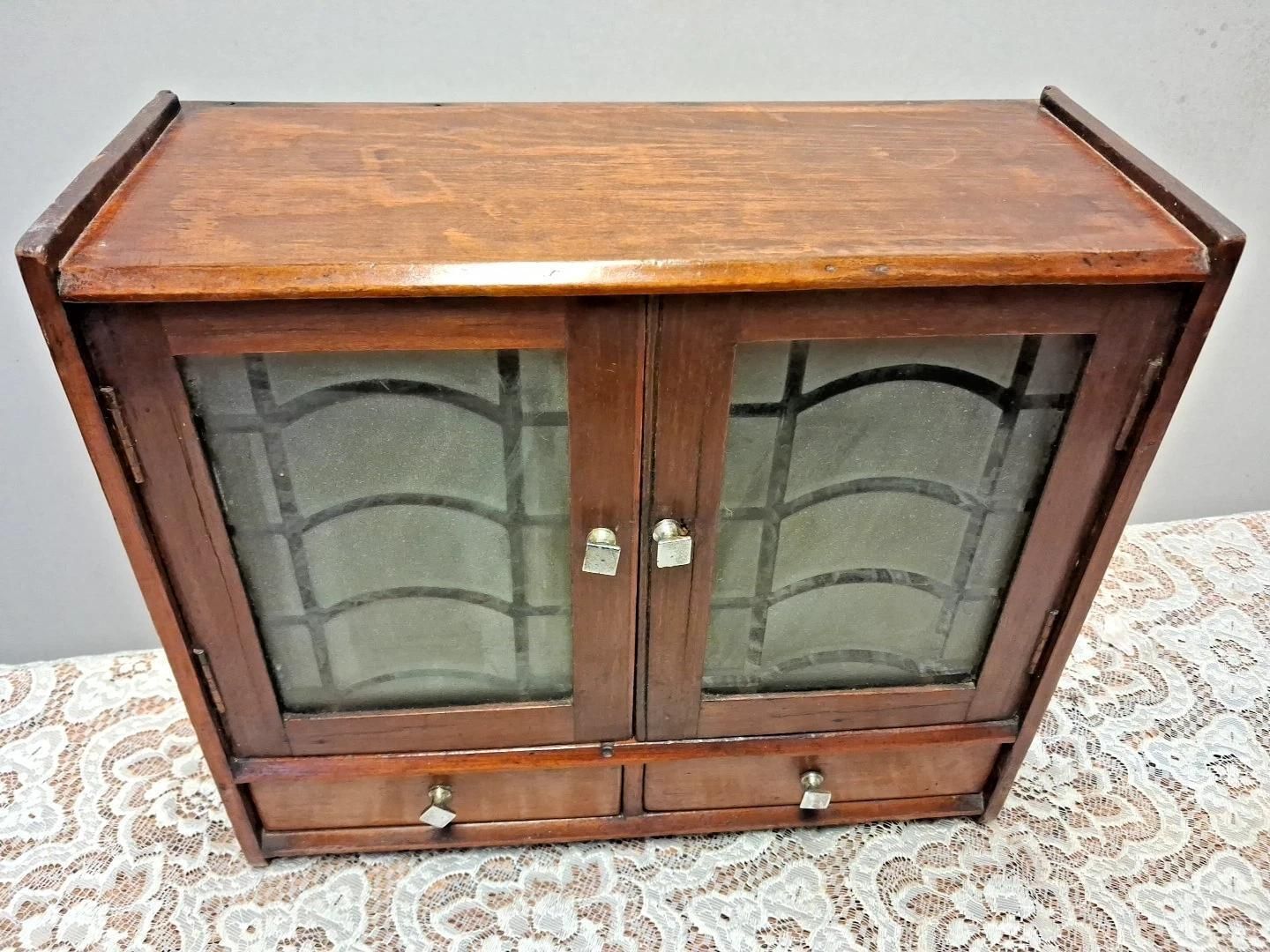 Antique Smokers Or Jewellery Or Medicine Small Cabinet