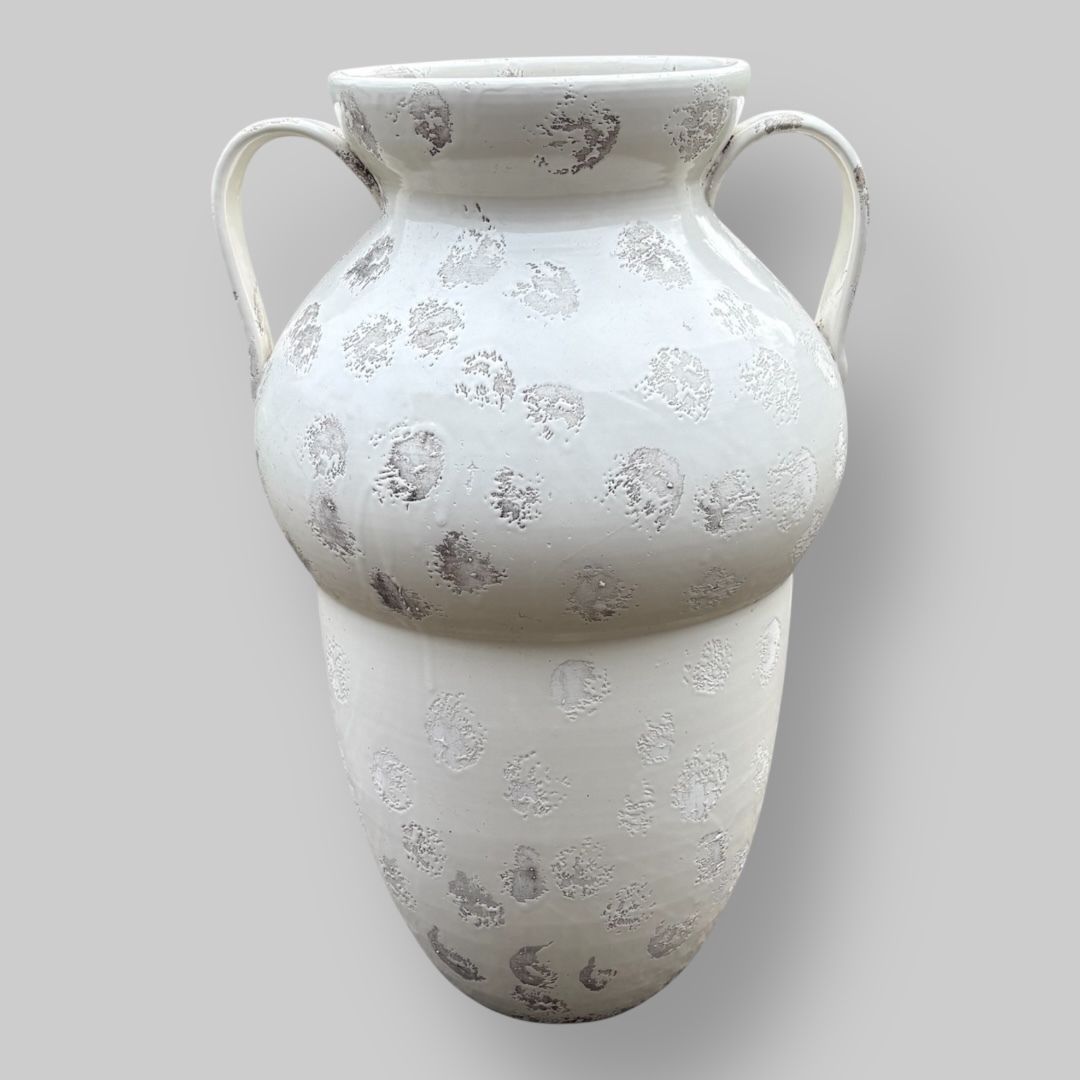 Large Italian Montelupo Vase By Trio (Height 60 Cm)