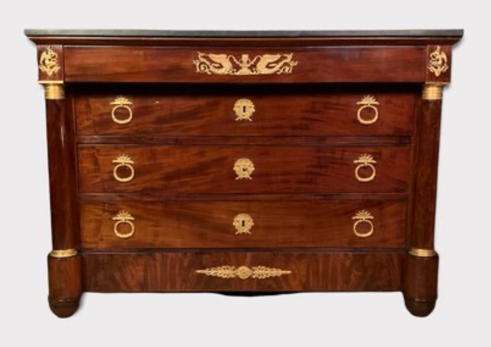 Antique French Empire Commode Chest