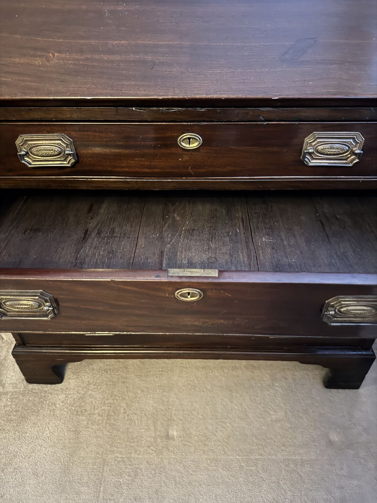 Beautiful Antique Wooden Bureau – Classic Drop Front Writing Desk photo buy