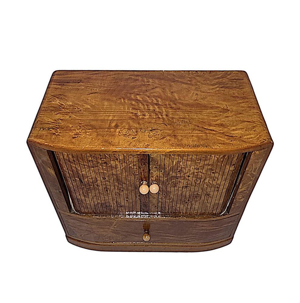 A Stunning Mid Century Design Satinwood Miniature Chest Or Jewellery Box photo Home Decor