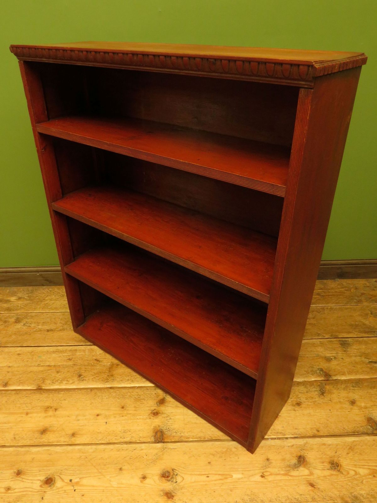Rustic Red Pine Shelf Unit, 1900s photo furniture