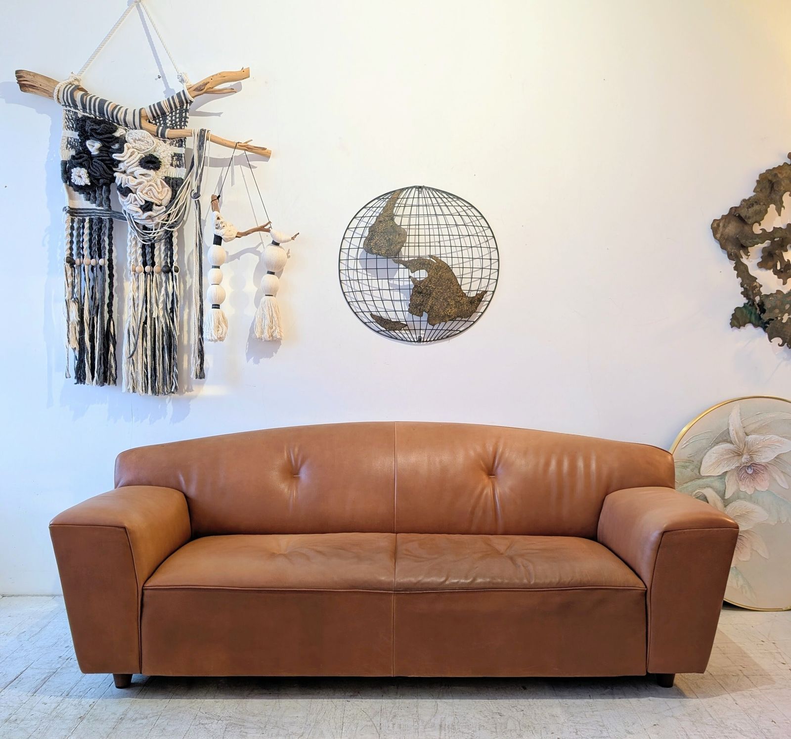 Vintage Dutch Buffalo Leather 'Rivera' Sofa By Gijs Papavoine For Montis C 1980s / 90s