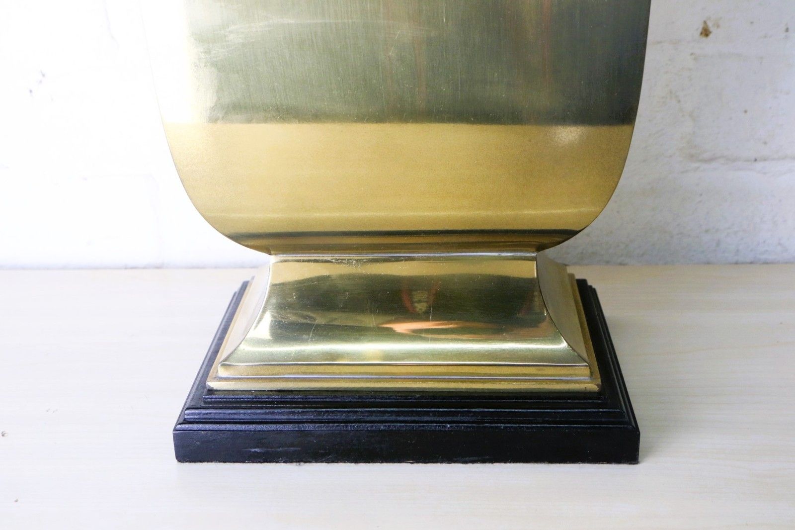 Table Lamp A Large Brass Japanese Lamp Lacquered Finish Late 20th C. Circa 1970s photo buy