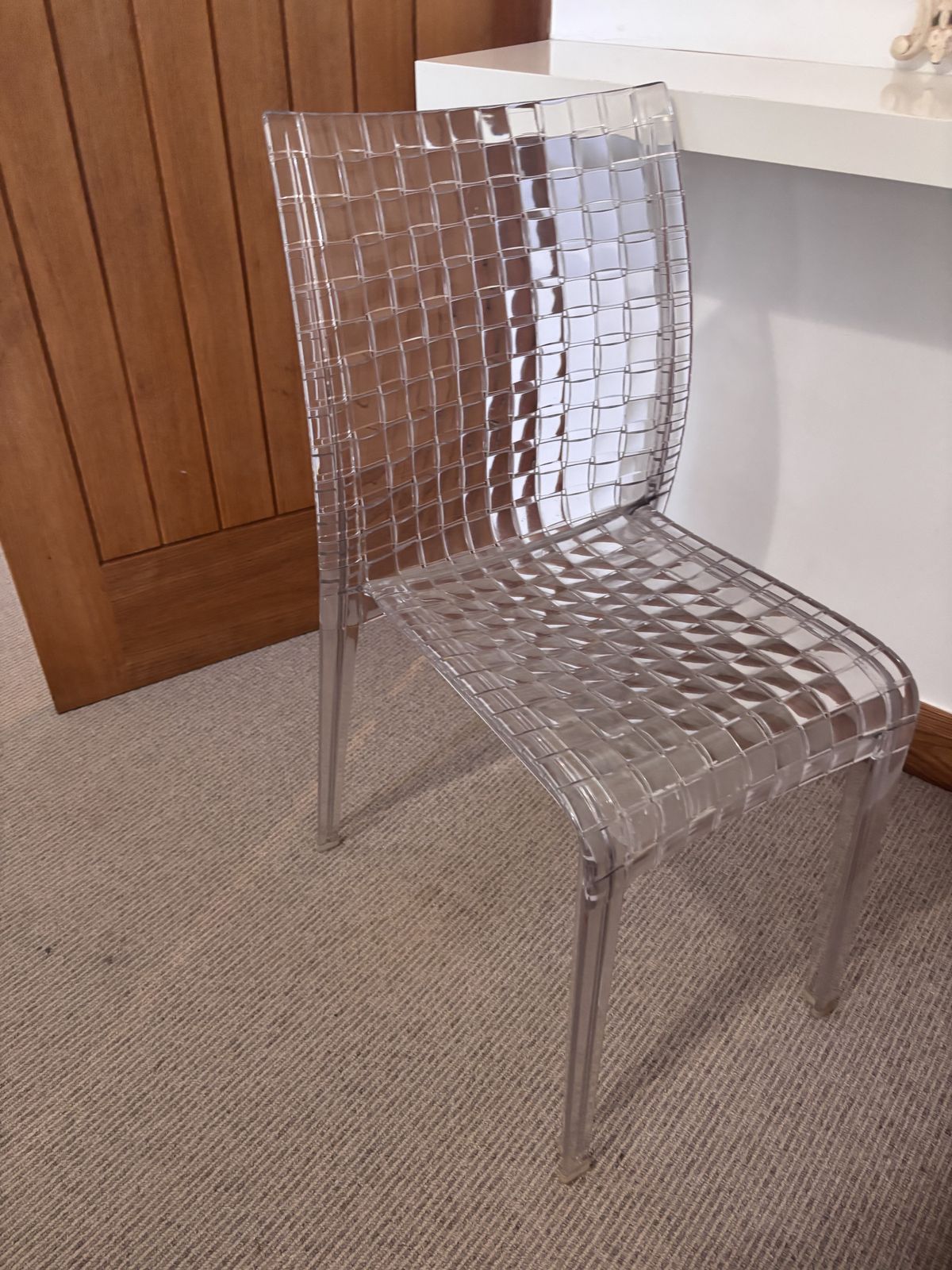 Kartell Ami Ami Tokujin Yoshioka Transparent Ghost Dining/Dressing Table Chair. Rrp£195+