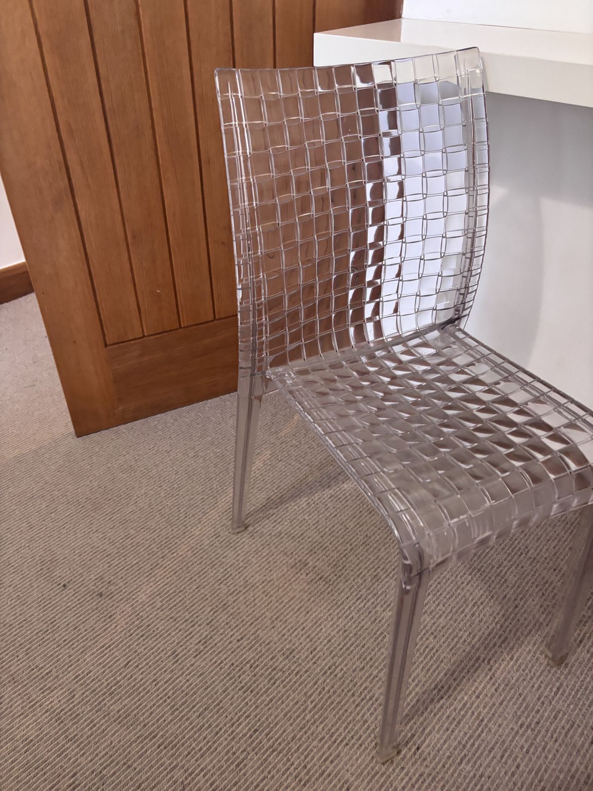 Kartell Ami Ami Tokujin Yoshioka Transparent Ghost Dining/Dressing Table Chair. Rrp£195+ photo vinterior