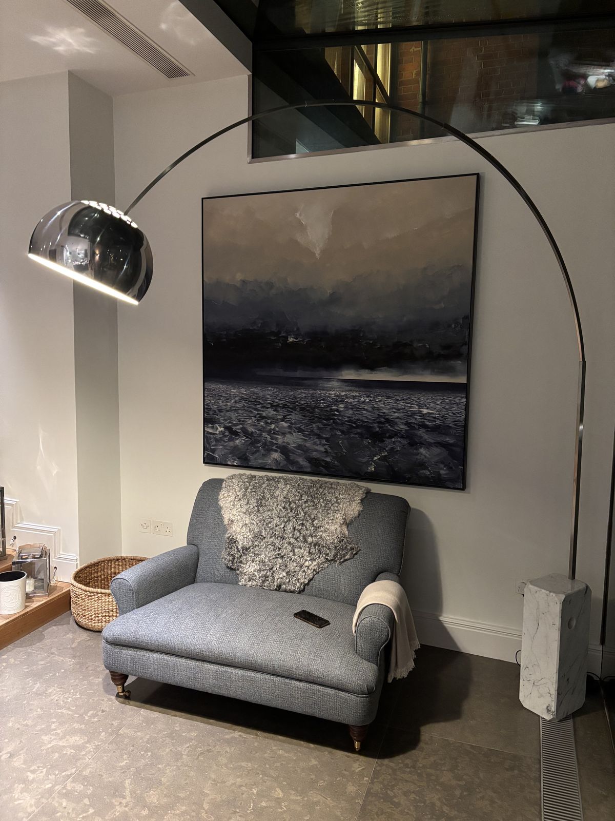 Flos ‘Arco’ Floor Lamp By Achille & Pier Giacomo Castiglioni, Italy (Original, Carrara Marble Base) photo 1250.0