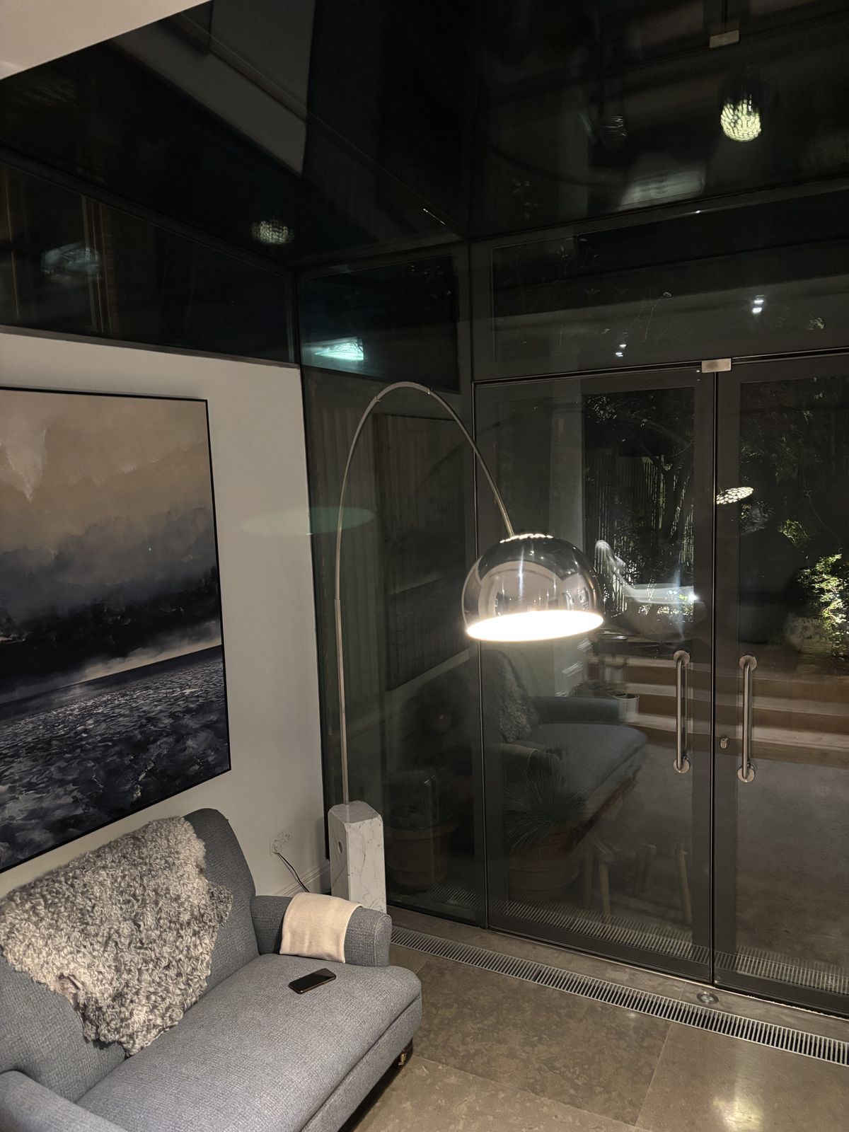 Flos ‘Arco’ Floor Lamp By Achille & Pier Giacomo Castiglioni, Italy (Original, Carrara Marble Base) photo vinterior