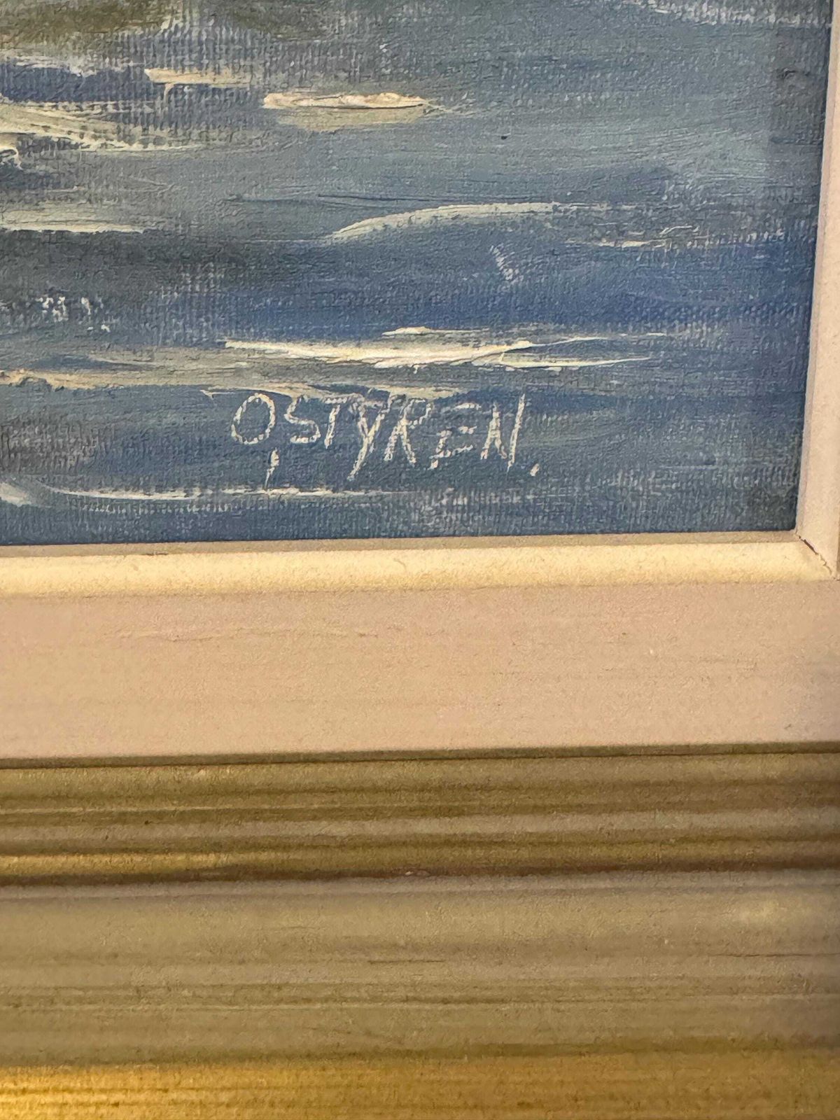 Swedish Artist  O. Styrén Mid Century Modern Wall Art photo furniture