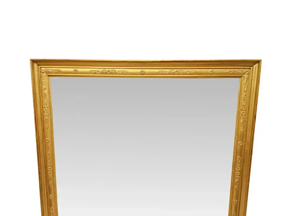 A Gorgeous Large Size 19th Century Giltwood Overmantel Mirror photo for sale