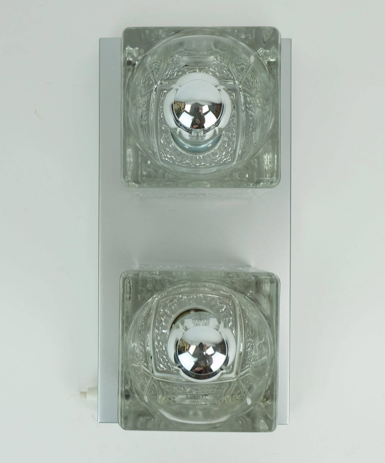 Peill & Putzler N° 1 Of 2 Wall Light, 60s/70s Style, With 2 Glass Cubes. photo for sale