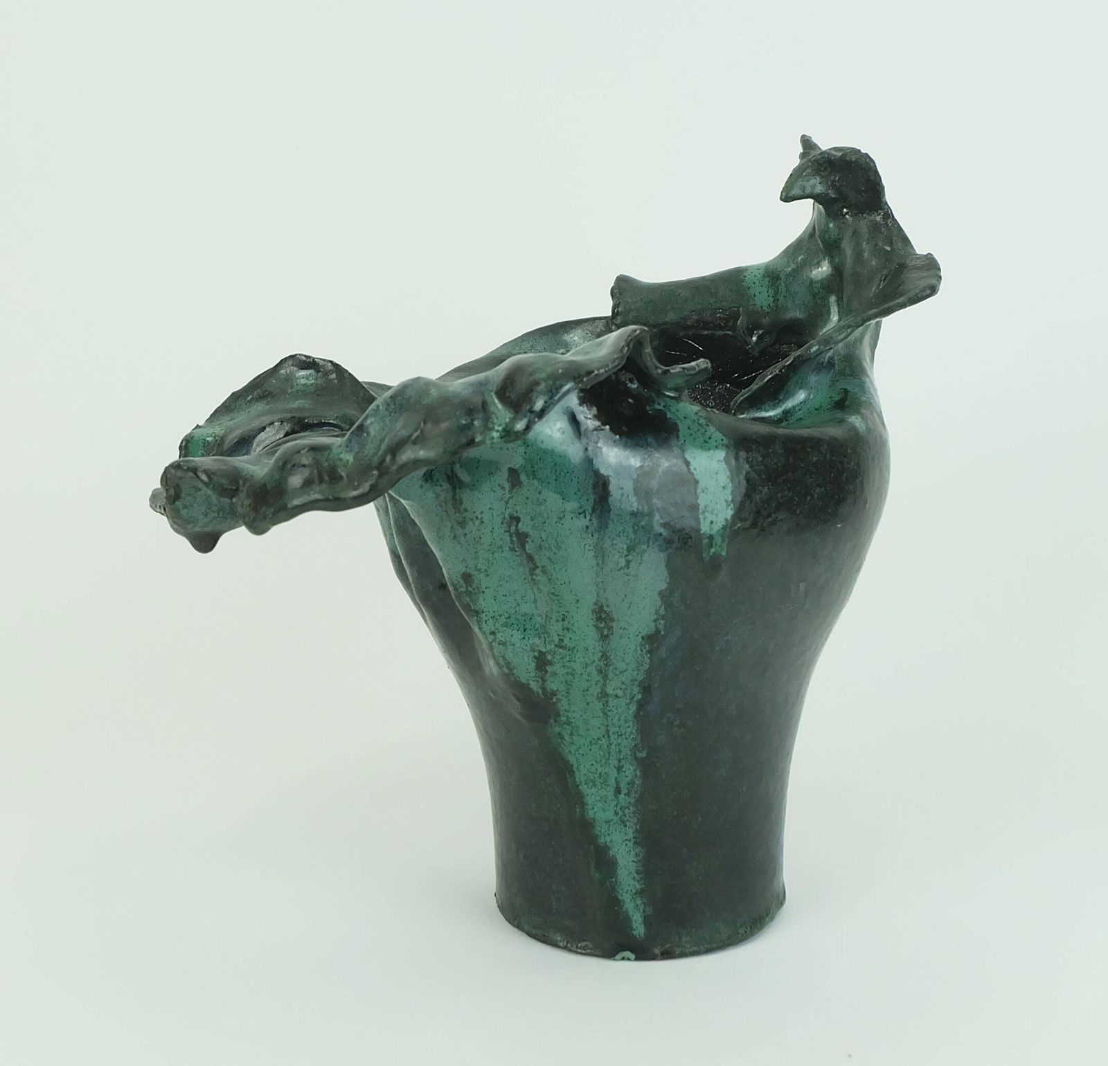 Modern Danish Ceramic Bowl Vase, Conny Walther Workshop Pottery, Denmark, 60s 70s photo furniture